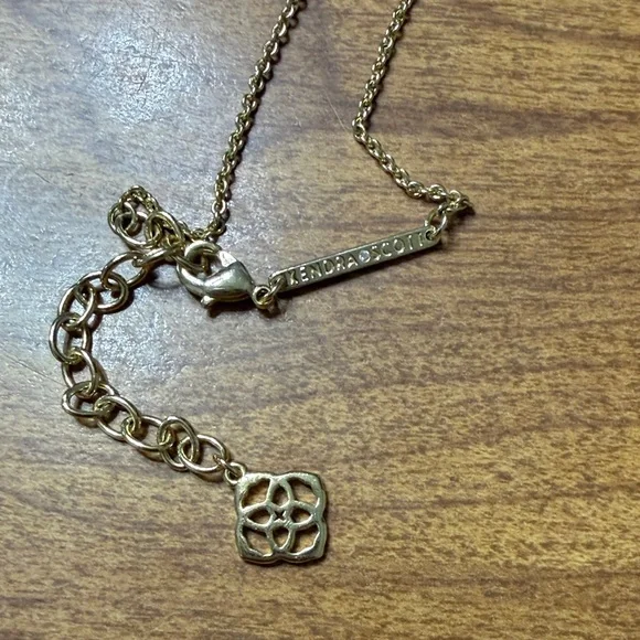 Kendra Scott Gold Necklace with Teal Stone - Picture 2 of 4